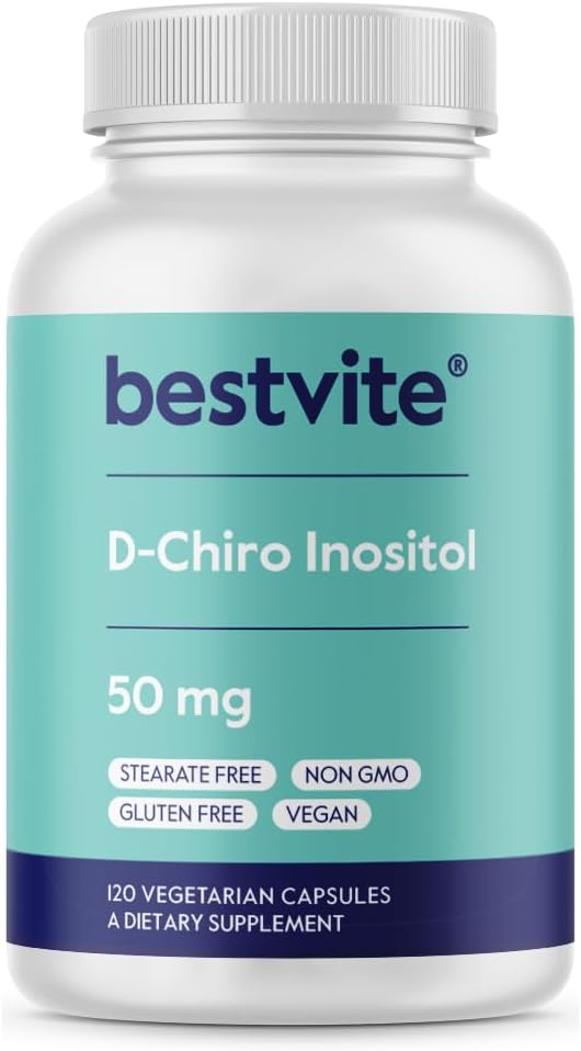BESTVITE D- Chiro Inositool (120 taimset kapslit) - Steaate ei ole - vegan - GMO-vaba - gluteenivaba