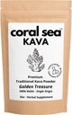Kava Powder Noble Kava Juurjook Vanuatu Traditsiooniline Grinditee Rahustav Ülendav Tasakaalustatud Tugev Looduslik Mõru maitse Kuldne Aare 8oz
