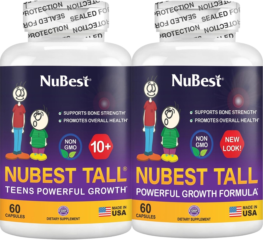 NuBest Bundle Tall 10 Tall | Height Growth Support for Kids & Teens | Calcium, Vitamins D3 K2, Collagen & Herbs | Bone Strength, Focus & Development