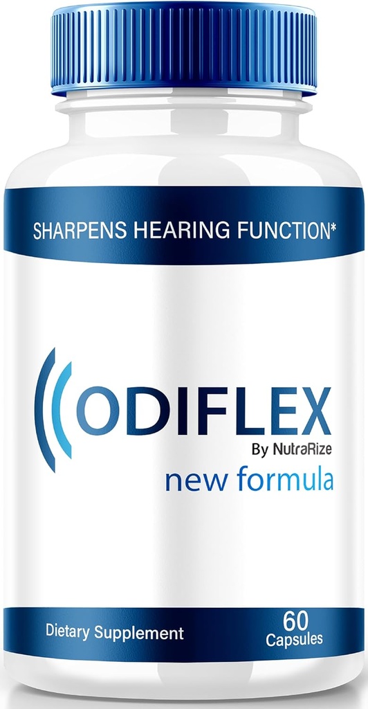 NutraRize Odiflex kapslid, Premium Ear Health valem, All-Natural Supplement kaitsta sisekõrva, ametliku kuulmise tugipillid, Odi Flex ülevaated (60 kapslit)
