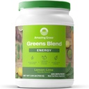 Amazing Grass Green Superfood Energy: Super Greens Powder & Plant Based Kofeiin rohelise tee, peedi juure pulber ja linaseemned, sidruni lubi, 100 Servings (pakendamine võib varieeruda)