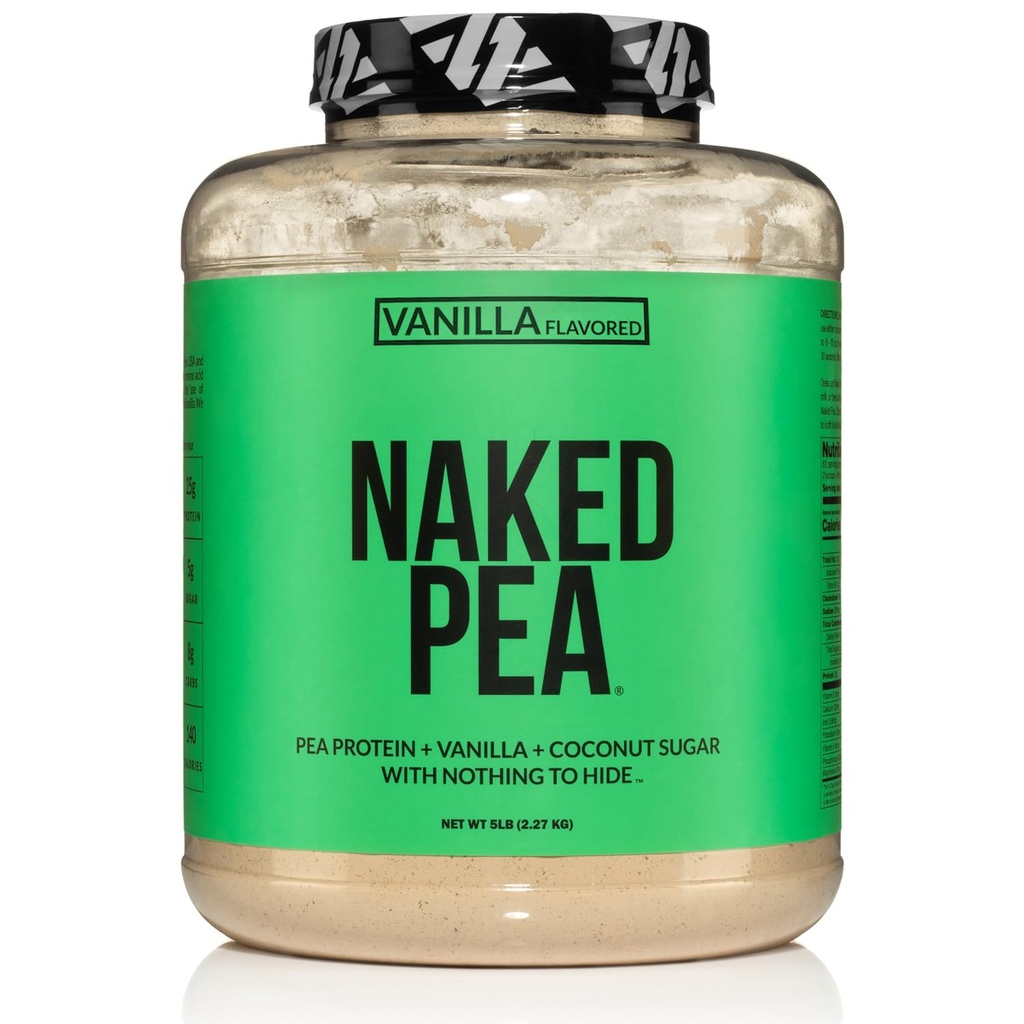 NAKED hernes - Vanilla herne valk - herneproteiin isolaat Põhja-Ameerika põllumajandusettevõtetest - 5lb puistematerjal, taimepõhine, taime- ja veganproteiin. Lihtne seedida, mitte-GMO, gluteenivaba, laktoosivaba, sojavaba