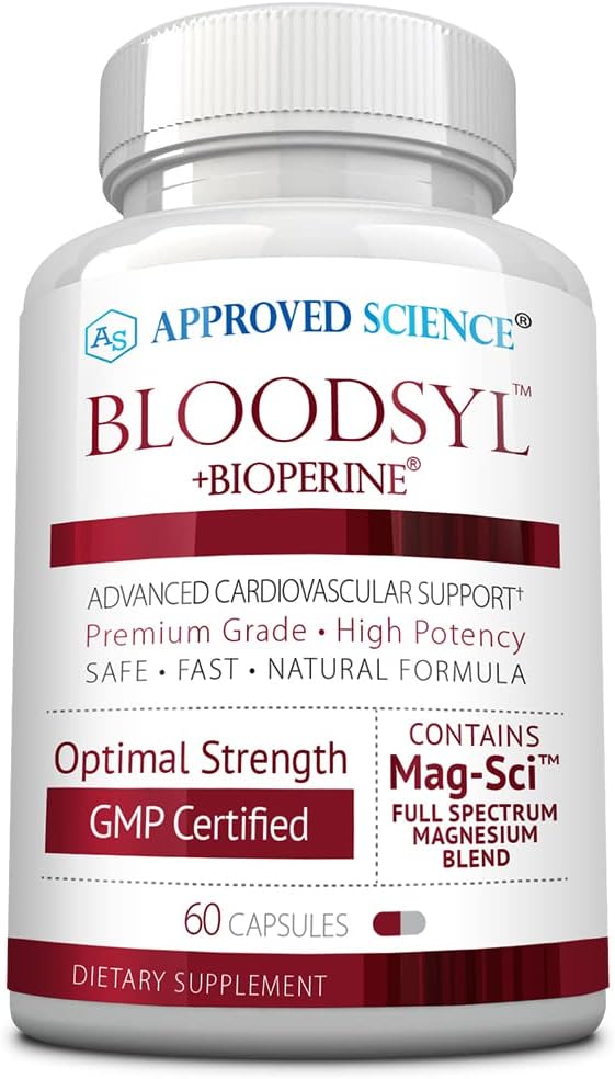 Heakskiidetud Science Bloodsyl - toetab verevoolu - Hawthorn Berry, Magneesium, BioPerine - Vegan - 60 kapslit - 1 pakend