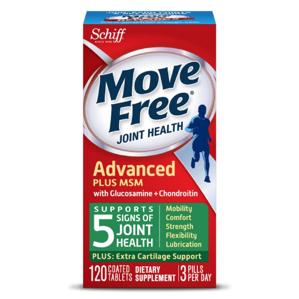 Move Free Advanced Plus MSM, 120 tabletti - ühine terviselisa koos glükoosamiini ja kondroitiiniga (4. pak)