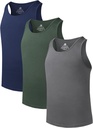 DAVID ARCHY Meeste alussärgid Combed Cotton Tank Tops Pehme Niiskus-Wicking Shirt Hingav A-Särk Meestele 3 Pack