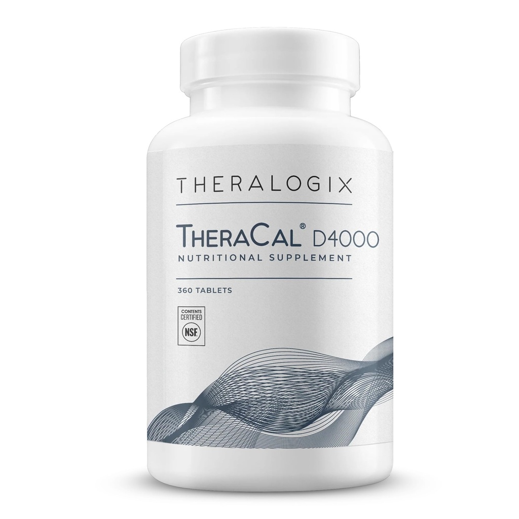 Theralogix TheraCal D4000 - luu tervise tugilisa kaltsiumi, magneesiumi, D3-vitamiini, K2-vitamiini ja booriga * - 90-päevane pakkumine - NSF sertifitseeritud - 360 tabletti