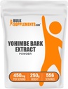 BulkSupplements.com Yohimbe Extract Pulber - Yohimbe Bark Extract - Taimne täiendus, Gluteenivaba, 450mg per Serving, 250g (8,8 oz) (pakk 1)