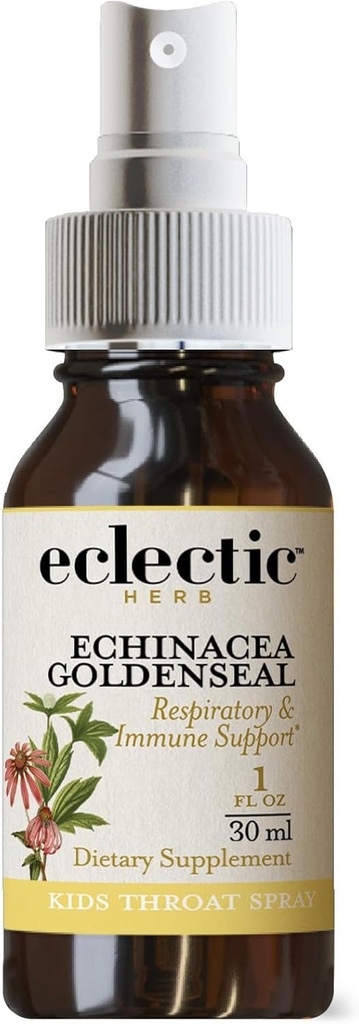 ECLECTIC INSTITUTE Kid's Echinacea - Kuldse kurgu pihustamine (oranž maitse) 1 Ounce