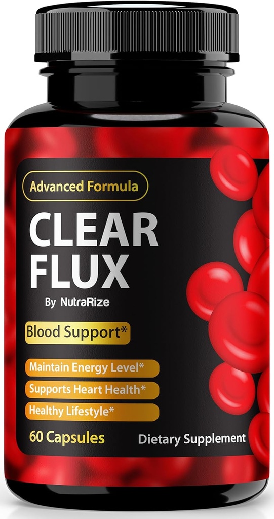 Selge Flux Pills, ametlikud ClearFlux kapslid, All-Natural Support, Premium Support säilitada stabiilne tase ja tervislik ringlus, kõik Natural Clear Flux Health Reviews (60 kapslit)