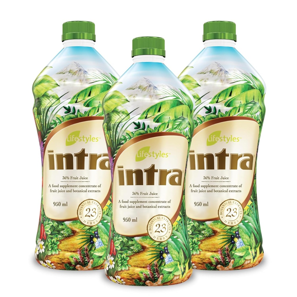 Elustiilid Taimse mahla jook - Botaaniline jook immuunsuse toetamiseks, detox, seedetrakti ja südame-veresoonkonna tervis - 23 botaanikaekstrakti - valmistatud Kanadas Trio Pack (950 ml / 32 fl oz iga)