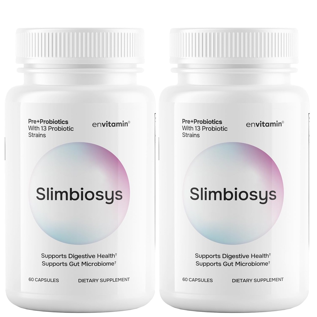 Slimbiosys Ultra probiootiline kapsel - Pre & probiootikumid naistele ja meestele - toetada oma mikrobioomi (2 Pack, Slimbiosys)