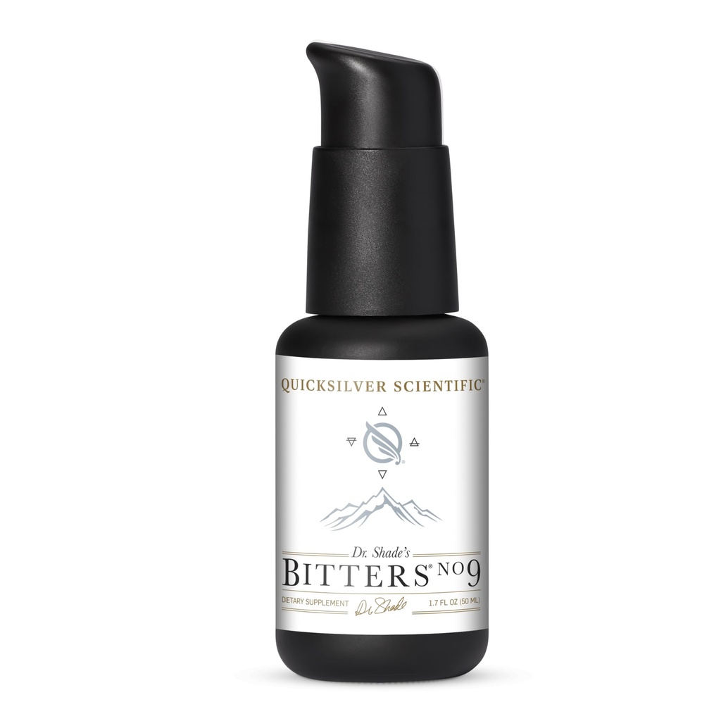 Quicksilver Scientific Dr. Shade's Bitters No. 9 - seedimiseks - kiire tegutsemine liposomaalsete seedehäiretega piimaohakaga, Burdock Root & Juniper Eeterliku õliga - seedetrakti tugi (50 ml)