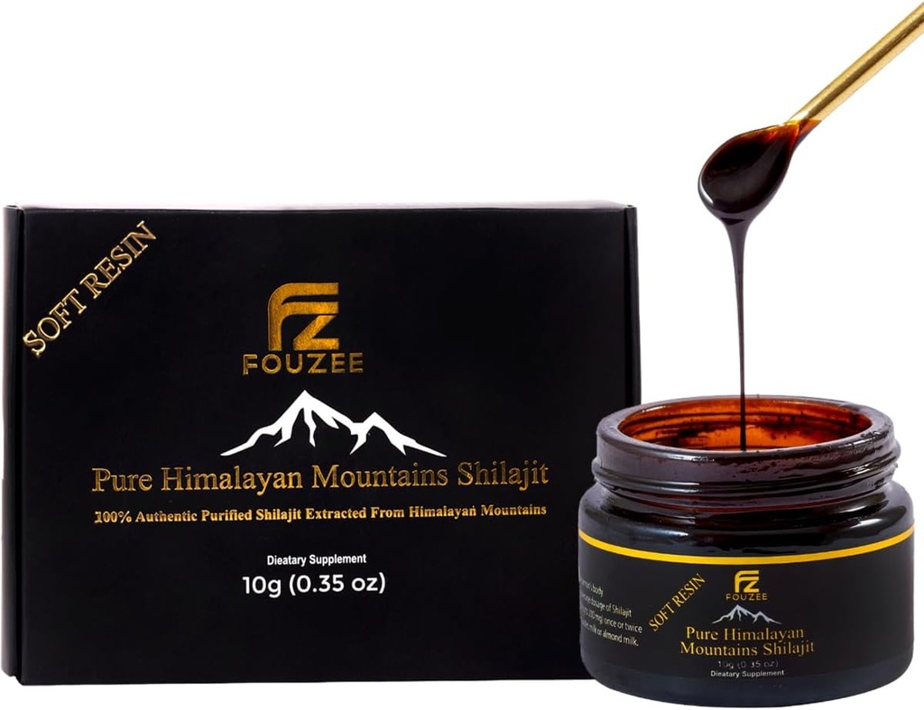 Pure Himalayan Shilajit – Trace Mineral Supplement for Women & Men – All Natural & Authentic Shilajit Vaik in Amber Glass Bottle – Fulvic Acid for Energy Boost & Immunity (10 Gram)