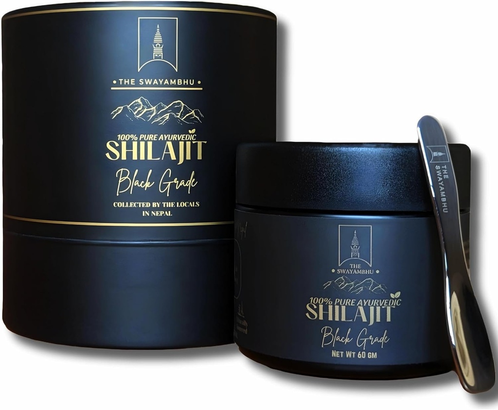 SHILAJIT 100% puhas Nepali Himaalaja ŠILAJIT vaik - Black Grade Ayurvedic Supplement, Honey Infundeeritud, Käsi-Harvested, Lab-testitud, 60 g (150 Servings), Vegan, Orgaaniline, Gluteenivaba
