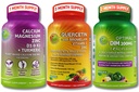 Vegan Luu, Immune, & Hormonal Support Trio – Taimne Kaltsium, Magneesium, Tsink + D3, K2 & Kurkum + Quercetin Bromelain, C-vitamiin, Tsink + DIM 200mg & BioPerine® hilinenud vabastamisega kapslites