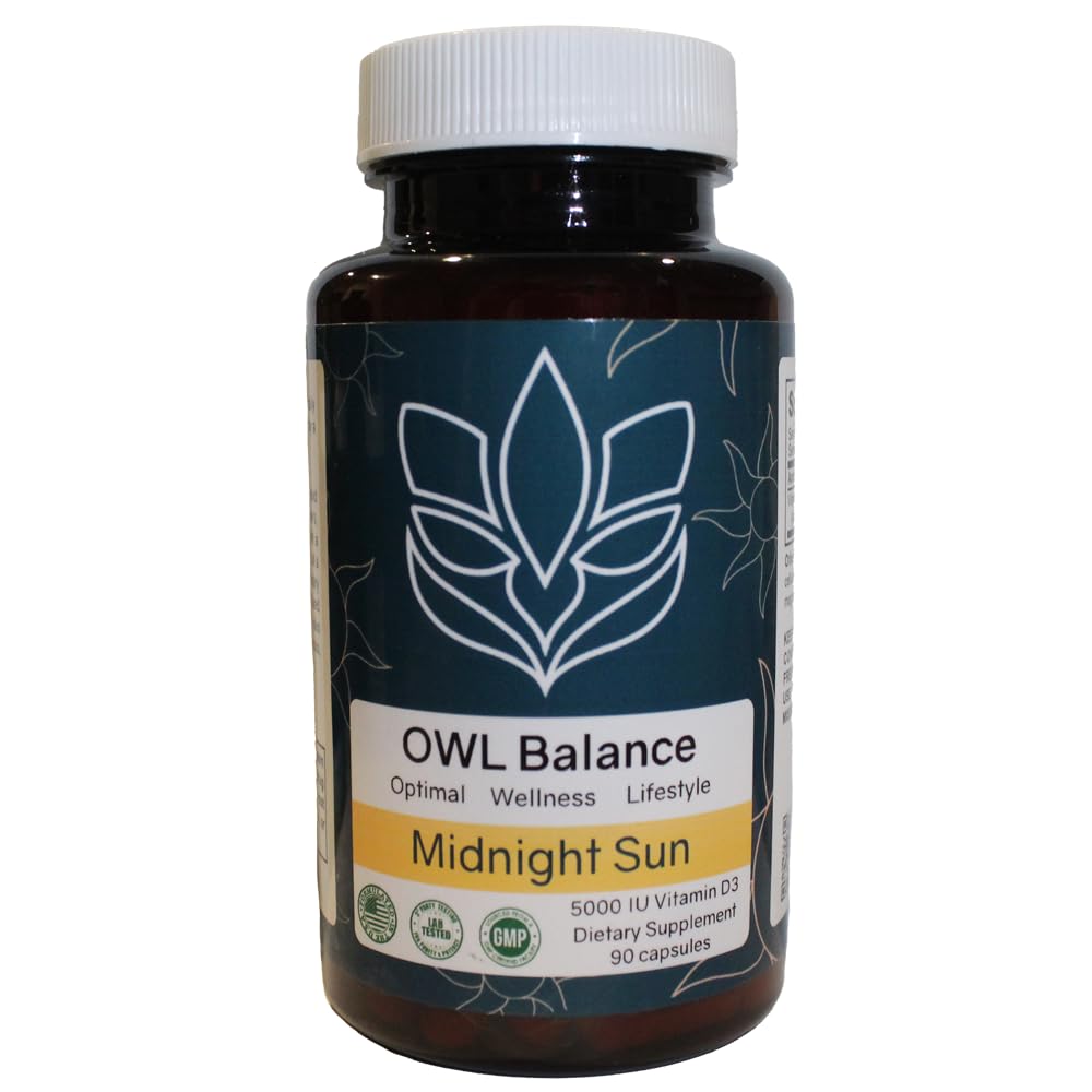 Midnight Sun D3, Premium D3-vitamiini täiendus, mis on mõeldud teie üldise tervise ja heaolu toetamiseks.