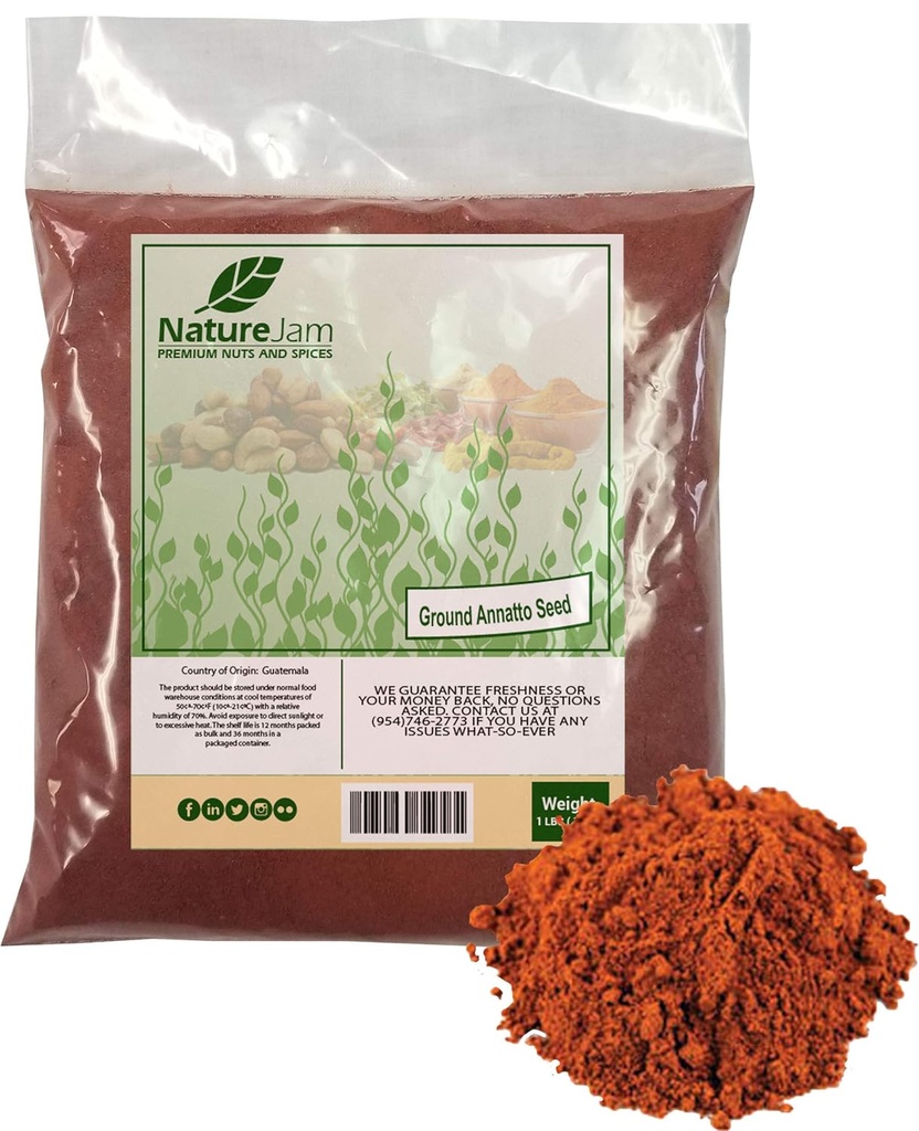 Maapind Annatto Seed Pulber Bulk Bag 1 Nael - kõige võimsam E-vitamiini tokotrienoolide allikas