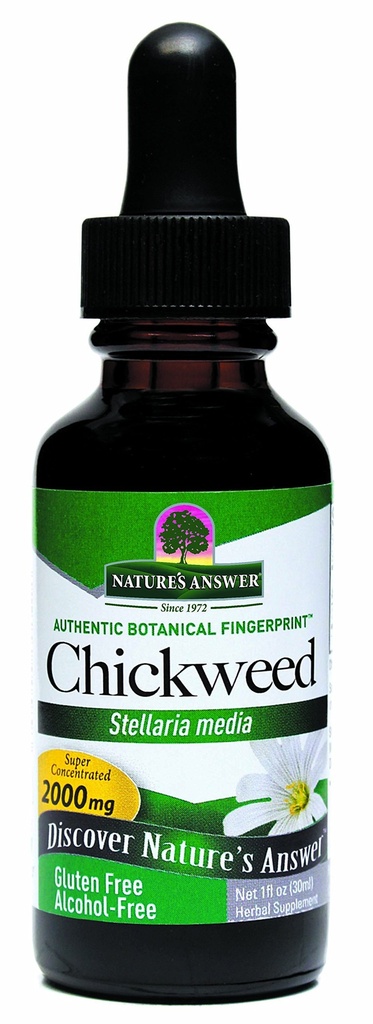 Looduse vastus Alkoholivaba Chickweed Stelleria Media 2000mg 1oz ekstrakt | Taimne täiendus | soodustab seedimist | Non GMO, Kosher, Gluteenivaba, Vegan | üksikarv