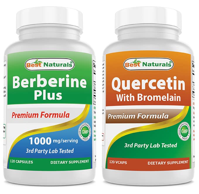 Best Naturals Berberine Plus 1000mg ja Quercetin Bromelain