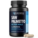 Saw Palmetto 500mg ja L-arginiin 500 mg - eesnäärme tervise ja lämmastikoksiidi toidulisandid meestele - 60 Count - kuseteede funktsiooni toetamine ja vastupidavus aktiivsetele meestele - Vegan, mitte-GMO, 1 kuu pakkumine