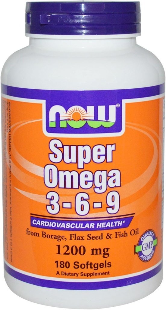 Super Omega 3-6-9 1200mg 180 Softgels (pakk 2)