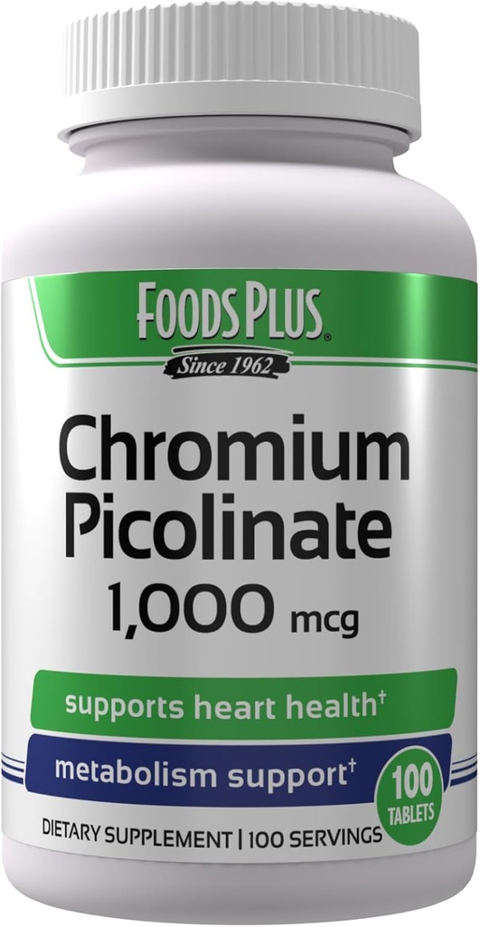 Chromium Picolinate 1,000 mcg Mineral Supplement, Superior Apsorption, Chromium Supplement, 100 Servings