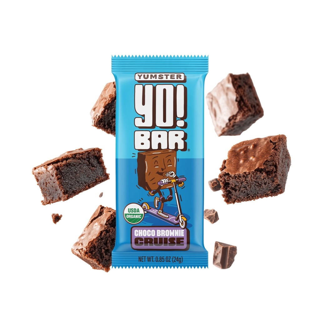 Jou! Baar habemega vennad Vegan Organic Kids Bar, Chocolate (25 baari) - Gluteenivaba, Paleo ja Terve 30 | Sojavaba, GMO-vaba, madala glükeemiline, suhkrulisandita, kiud + terve toit