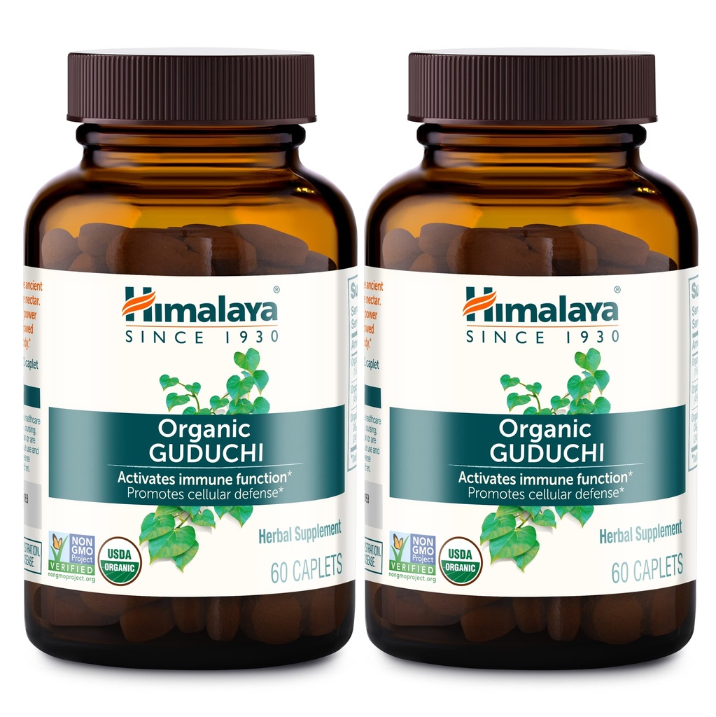 Himaalaja orgaaniline Guduchi aktiivseks immuunsuse toetamiseks ja rakukaitseks, 700 mg, 60 kapslit, 2 kuu pakkumine, 2 pakett