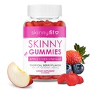SkinnyFit Skinny Gummies Õunasiider Äädikas Gummies w / ema, tervislik kaal, immuuntoetus, vitamiin B9, B12, peedi, granaatõuna, vegan-sõbralik, 60 krahv