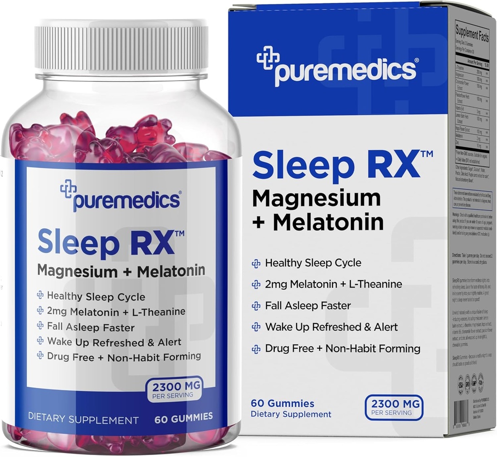 Sleep Gummy, Calm + Sleep Support, 2 mg melatoniini, L-Theanine, Kummel, Sidrun Balm, Passion Flower, Gentle Sleep Aid, Strawberry 60 Count