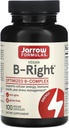 Jarrow Formulas B-Right - Low-Odor Vitamin B-Complex Formula - Energy & Metabolism Support - Promotes Brain, Heart & Cardiovascular Health - 100 Servings (Pack of 1)