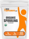 BulkSupplements.com Orgaaniline Spirulina Pulber - Superfood, Green Spirulina Pulber, Taimne Täiendus - Vegan-sõbralik, 3 g Serving, 1 kg (2, 2 naela) (pakk 1)