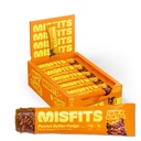 Misfits Vegan Valgubaarid, Maapähklivõi Fudge - Uuendatud Retsept | Taimepõhine, Madal Suhkur & Süsivesikud, Kõrge Fiber Snacks | Pakend 15