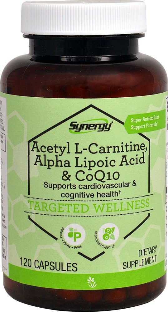 Vitacost Synergy Atsetüül L- Karnitiin , alfa- lipohape & CoQ10 -- 120 kapslit