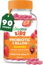 Elujõulised probiootikumid lastele kummidele | 50mg (5 miljardit) | Suurepärased maitsvad lapsed Probiootikumid Gummies | soolestiku tervise ja immuunsuse toetamiseks | Lapsed Probiootilised kummikud poistele ja tüdrukutele | 90 Gummies
