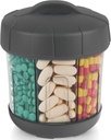 Mossime Extra Suur Pill Korraldaja TPU Soft Lid, Lihtne Avatud Pill Dispenser Meditsiini Korraldaja, Üks kuu Reisimine Vitamiinilisandi Pill Box, 7 Koostis Ravimid Pill Konteiner