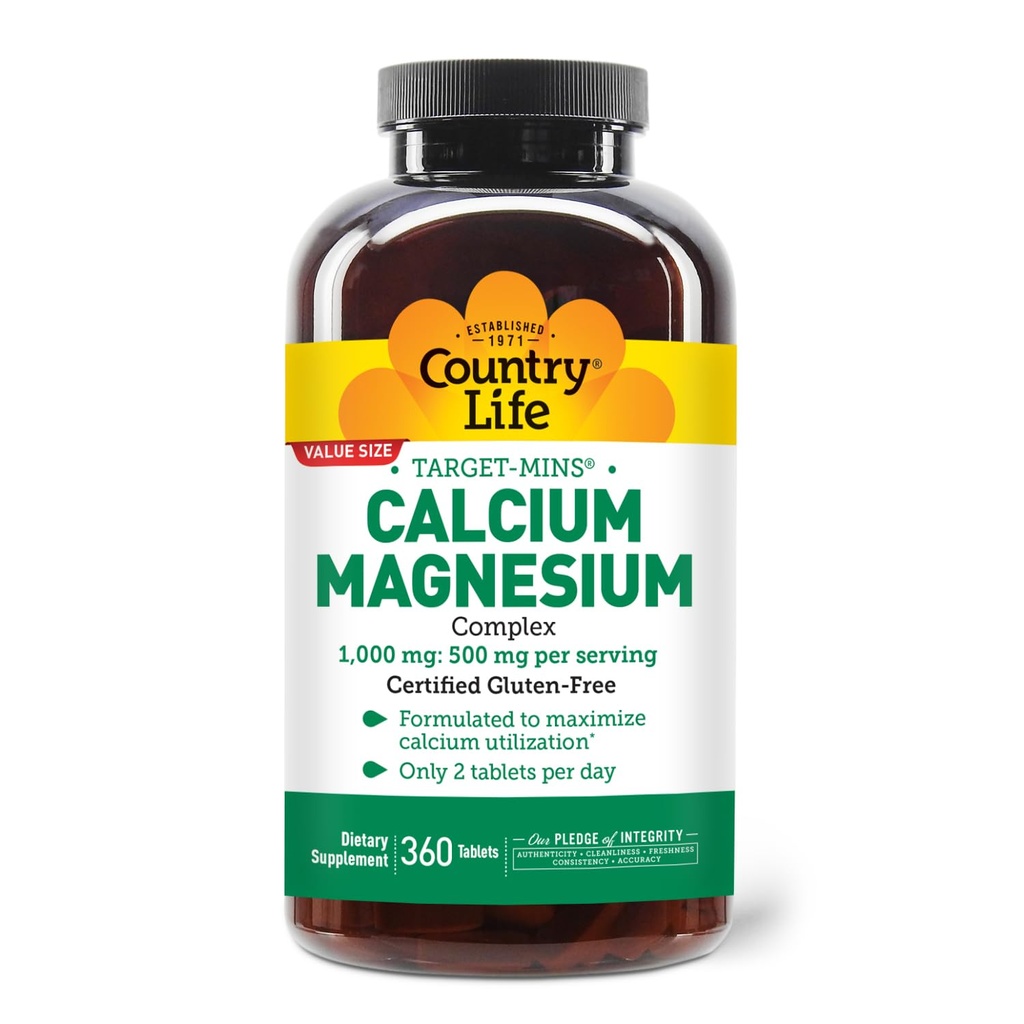 Maa elu eesmärk-Mins Kaltsium Magneesium Lisa Luude Tervis, 1000mg Kaltsium, 500mg Magneesium, Gluteenivaba, 2: 1 Suhe optimaalse kasutamise