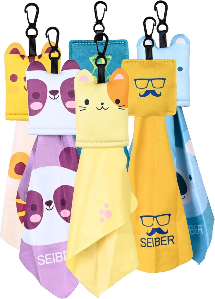 SEIBER Klaaside puhastusriie, mikrofiibrite puhastusriided, prillide puhtad riided, klaaside puhastusriided klaasidele Päikeseprillid Prillid Läätsed Kaamera Mobiiltelefoniekraanid (6 Pack)