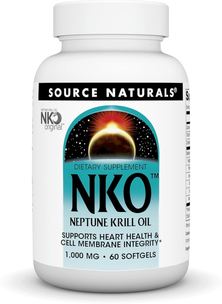 Allikas Naturals NKO Neptune Krill Oil, toetab südame tervist ja raku membraani terviklikkust *, 1000 mg - 60 SoftGels
