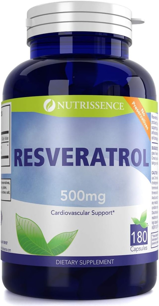 Resveratrol 500mg 180 kapslit 90 portsjonit 1000mg või 60 serveerimist 1500mg