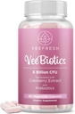 VeeFresh VeeBiotics Jõhvika probiootikumid naistele - 60 kapslit Naiste probiootikumid koos prebiootikumidega ja Jõhvikaekstrakt pH tasakaalu ja lõhna kontrollimiseks, edendab tervislikku vaginaalset floorat ja üldist heaolu