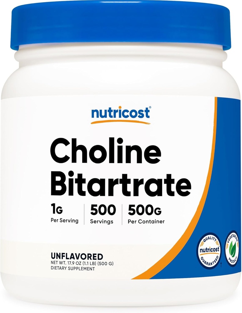 Nutricost Pure Choline Bitartrate Powder 500 Grams