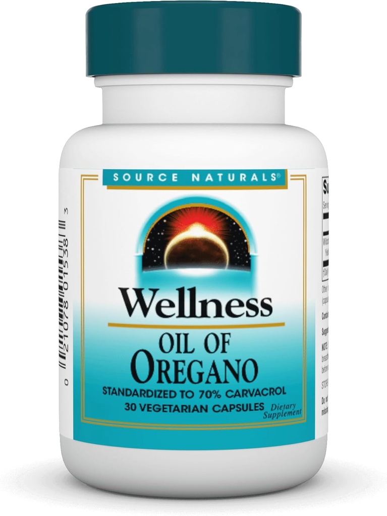 Allikas Naturals Wellness Oil of Oregano - standardiseeritud 70% karvakrooli - 30 taimetoitlase kapslit