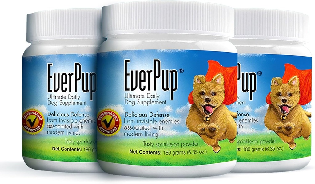 EverPup Multivitamiini Koera Täiendus - Glükosamiin Ja Apoptogeenid Hip & Joint Health + Probiootikumid Ja Prebiootikumid Ensüümid Seedimiseks