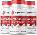 (3 Pack) Super Flow Glükogeen , SuperFlow Glükogeeni tugikapslid , Glyco Optimizer valem , Natural Blood Vessel Cleaner , Premium Super Flow Glükogeeni tugi (180 kapslit )