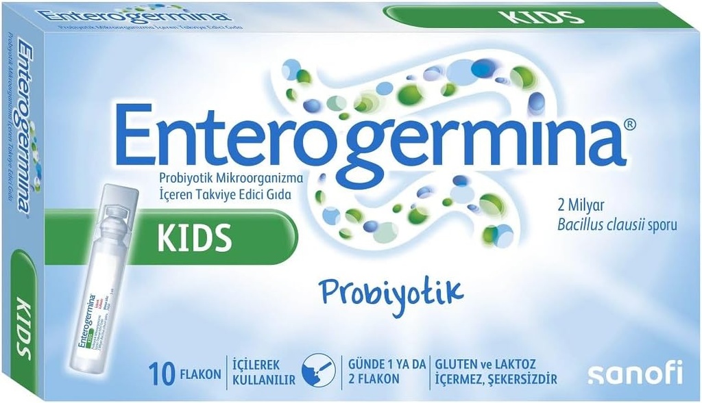 Enterogermina KIDS (10 VIALS) Bacillus Clausii probiootiline 2 miljardit CFU / 5 ml lastele (1)