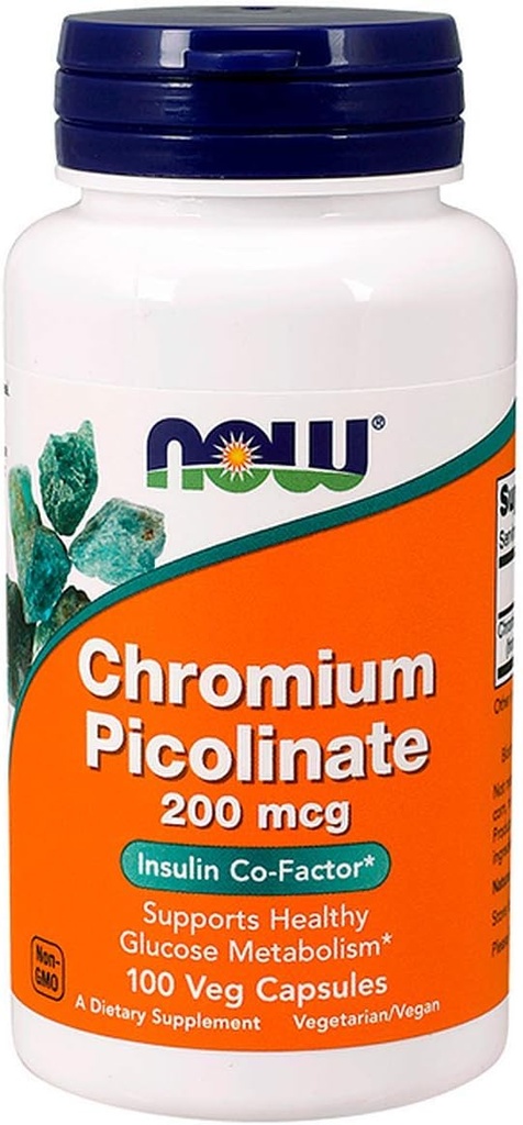 NOW kroompikolinaat 200mcg, 100 kapslit (2 pakendis)