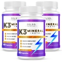 ZELSO (3 Pack) K3 Mineraalkaalulangus pillid naistele ja meestele, K3 Mineraalpillid - K3 Sool Mineraal, Vitamiin + K3 kapslid Täiendus Keto Kaalulangus - 3 kuud pakkumine
