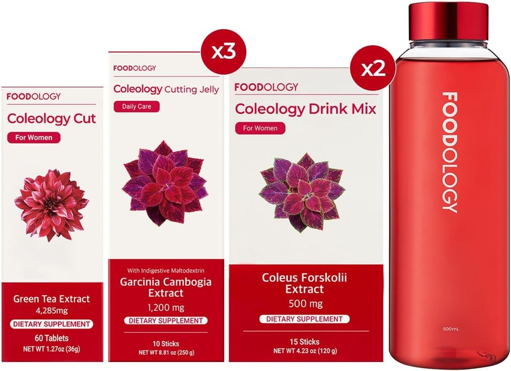 FOODOLOOGIA RED Põletamine 1-kuuline täiskomplekt / kolleoloogia lõigatud(1ea) & koleoloogia Joogisegu(2ea) & Coleology Cutting Jelly(3ea) $ Water Bottle(1ea)...