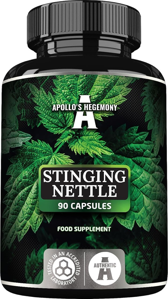 APOLLO HEGEMONY Stinging Nettle 500 mg - High Strength Extract DER 4:1, 90 Vegan Kapslid, 3 kuud tarne, taimsete täiendada toetada südame-veresoonkonna tervist